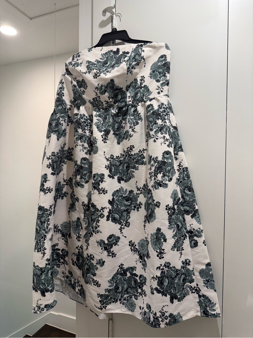 Sachin + Babu taffeta strapless dress  in White and Teal